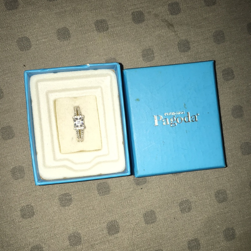 Solid Silver promise ring from piercing pagoda